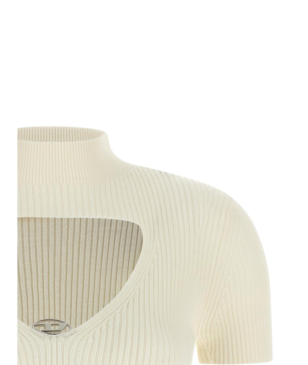 DIESEL Белая шерстяная футболка, фото 3