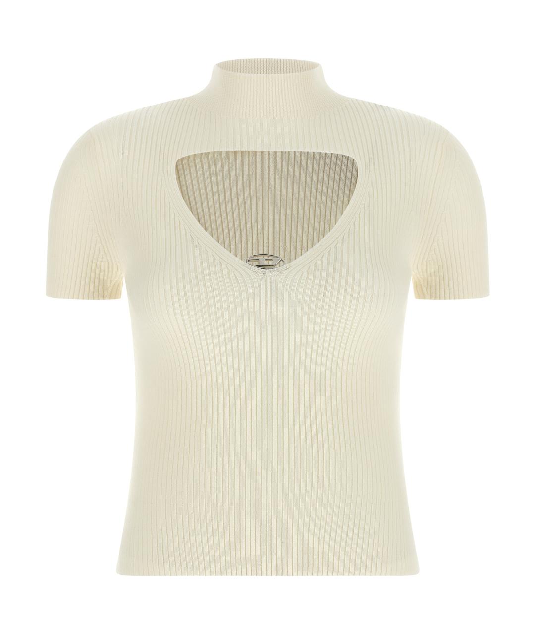 DIESEL Белая шерстяная футболка, фото 1