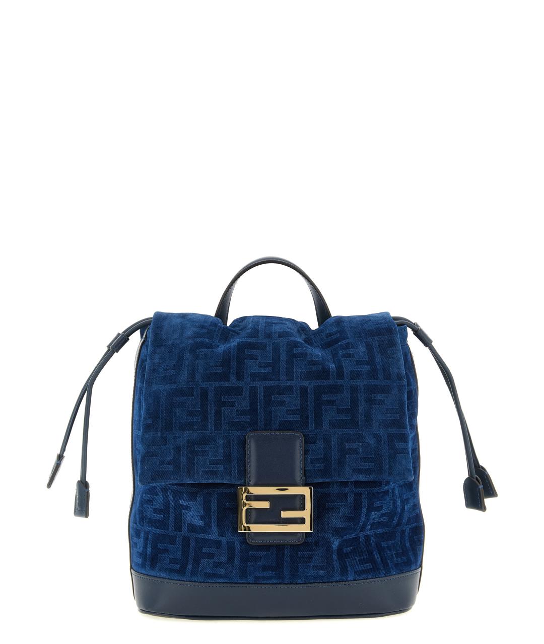 FENDI Синий деним рюкзак, фото 1