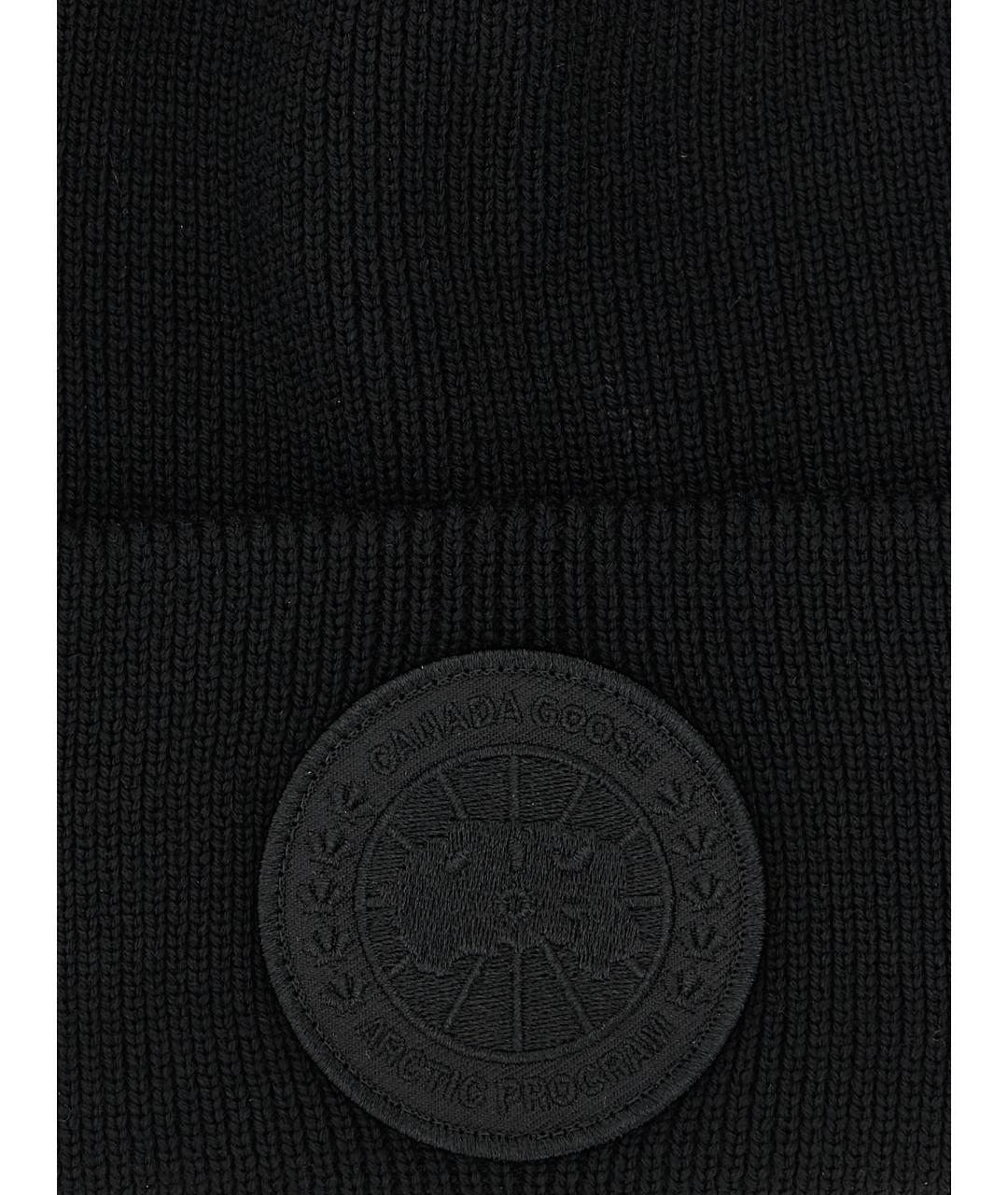CANADA GOOSE Черная шерстяная шапка, фото 3