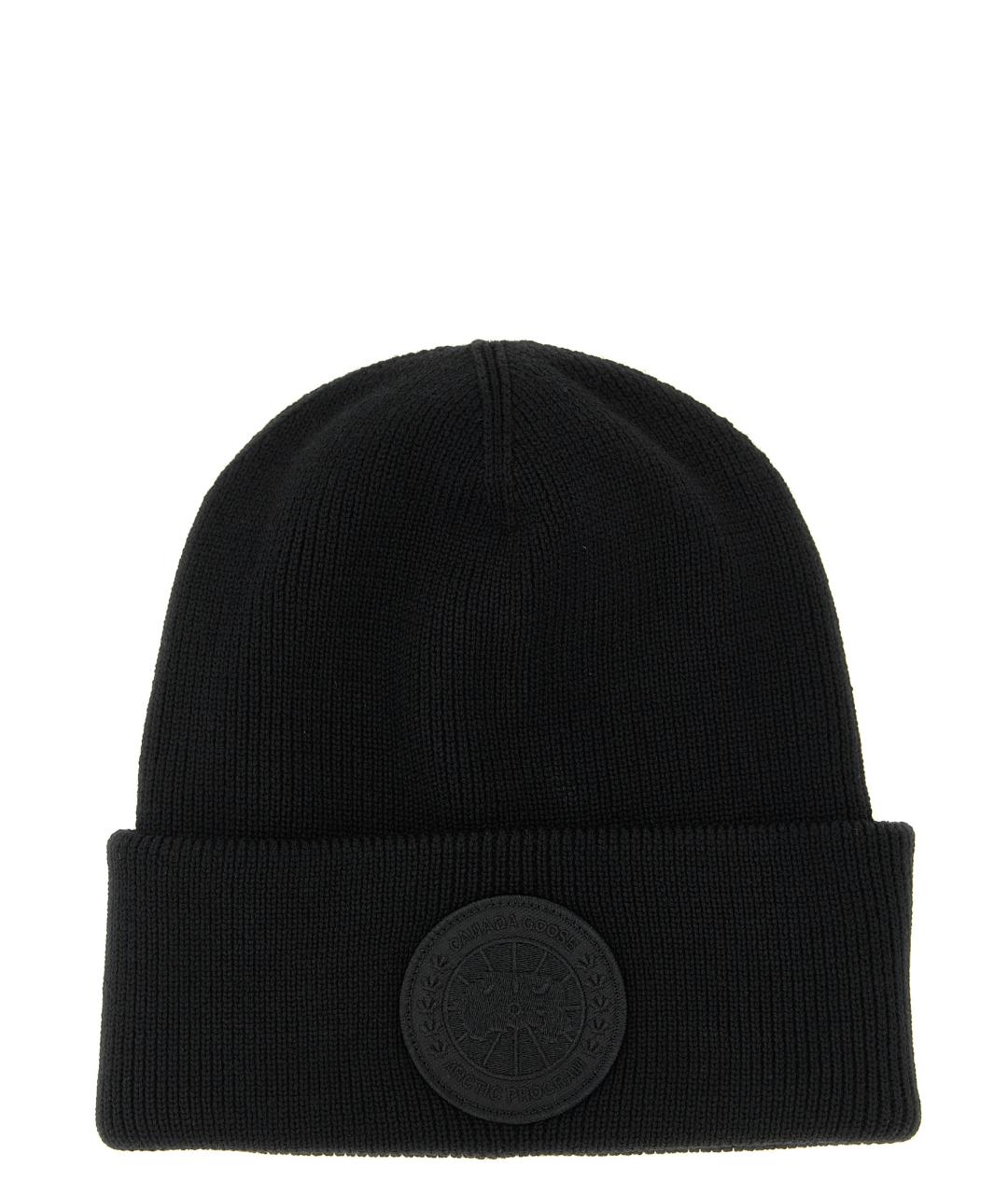 CANADA GOOSE Черная шерстяная шапка, фото 1