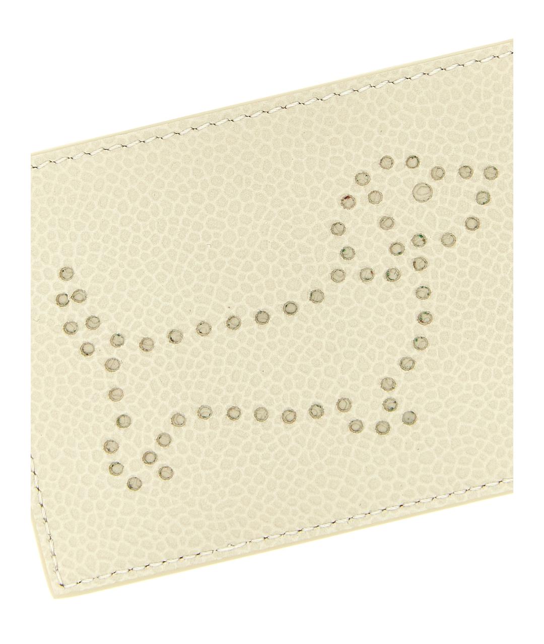 THOM BROWNE Бежевый кожаный кардхолдер, фото 3