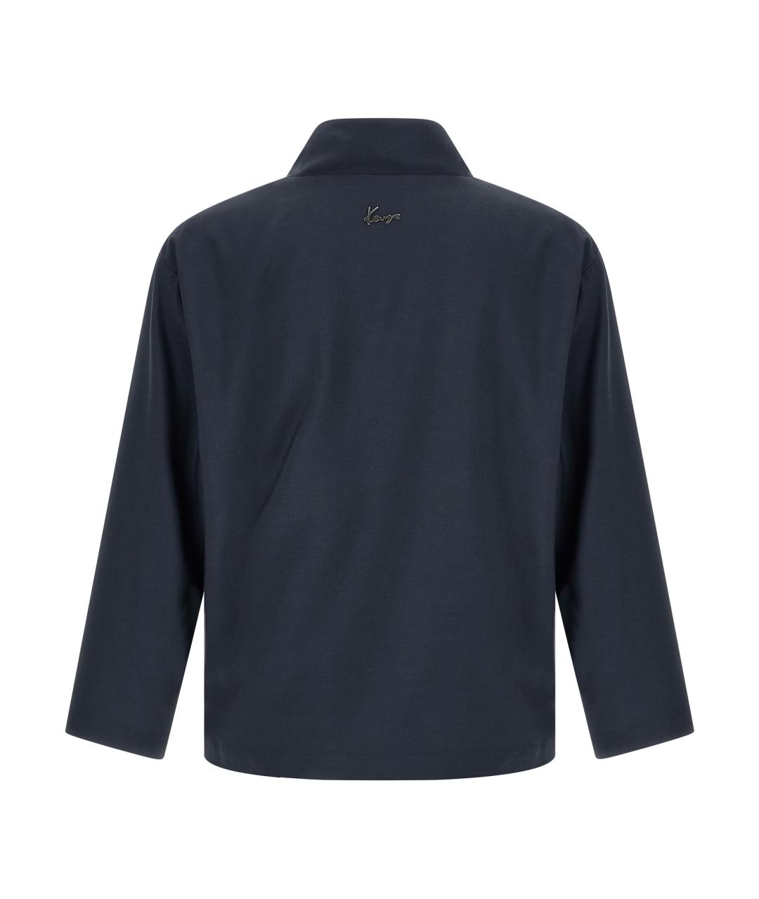 KENZO Темно-синий вискозный пиджак, фото 2