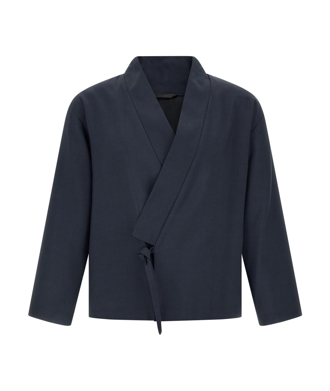 KENZO Темно-синий вискозный пиджак, фото 1