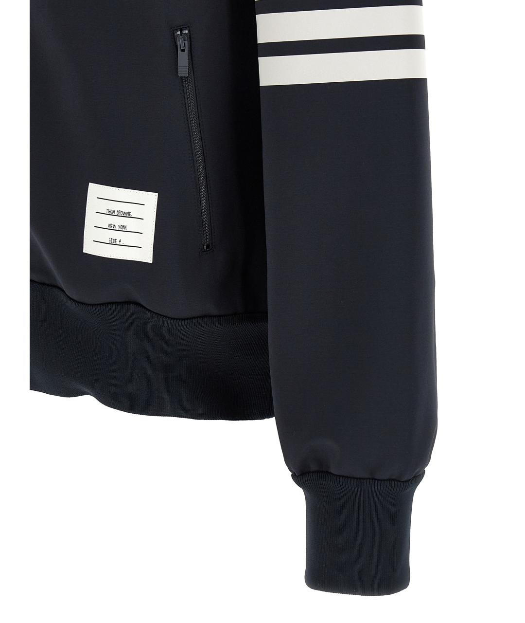 THOM BROWNE Темно-синяя вискозная куртка, фото 4