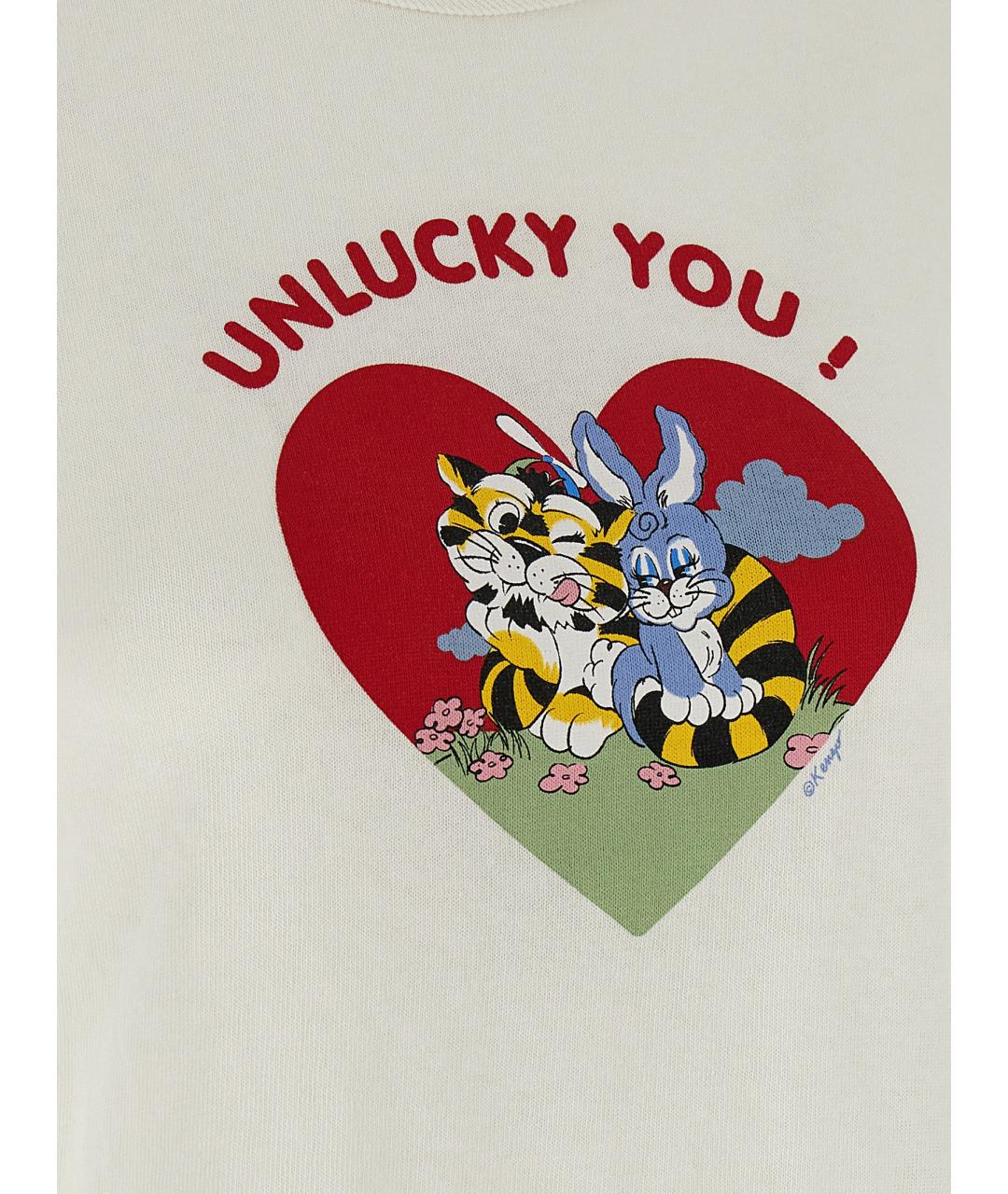 KENZO Белая хлопковая футболка, фото 4