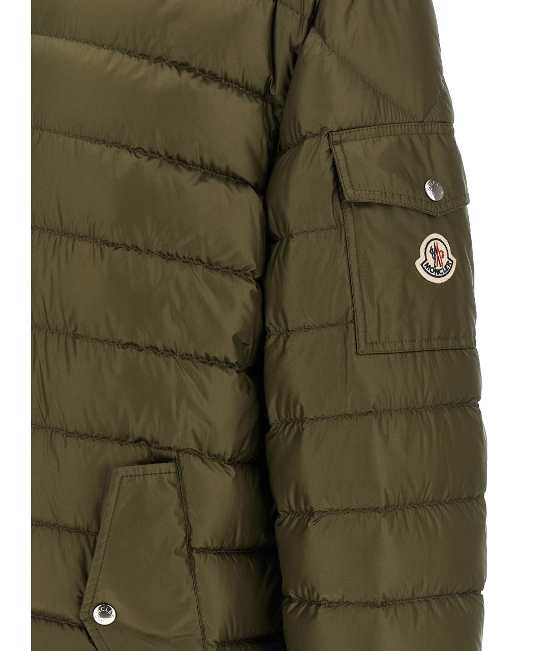 MONCLER Зеленая полиамидовая парка, фото 4