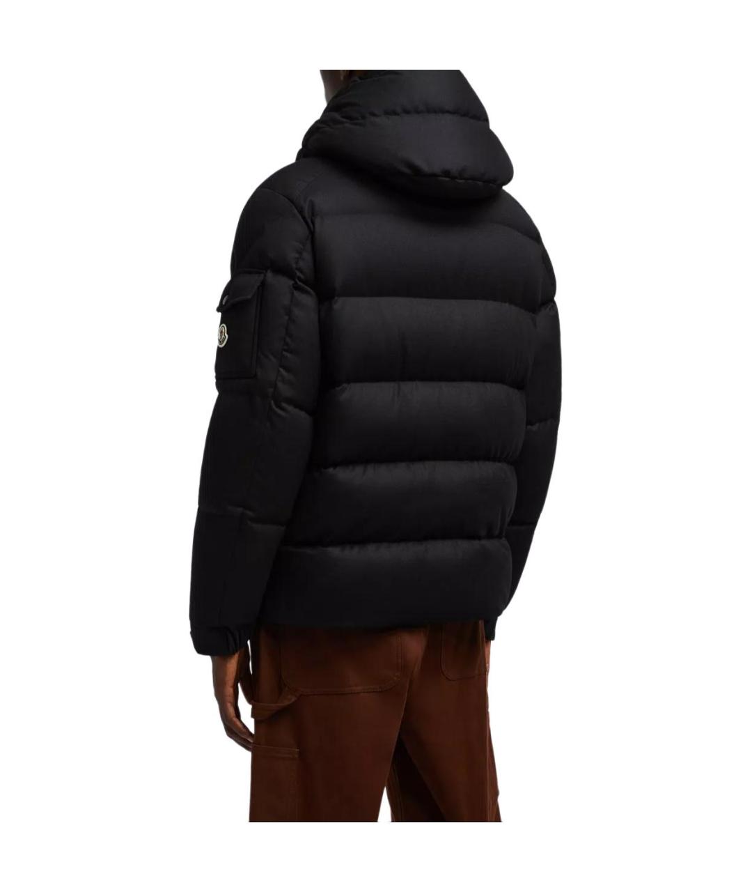 MONCLER Черная полиамидовая куртка, фото 4