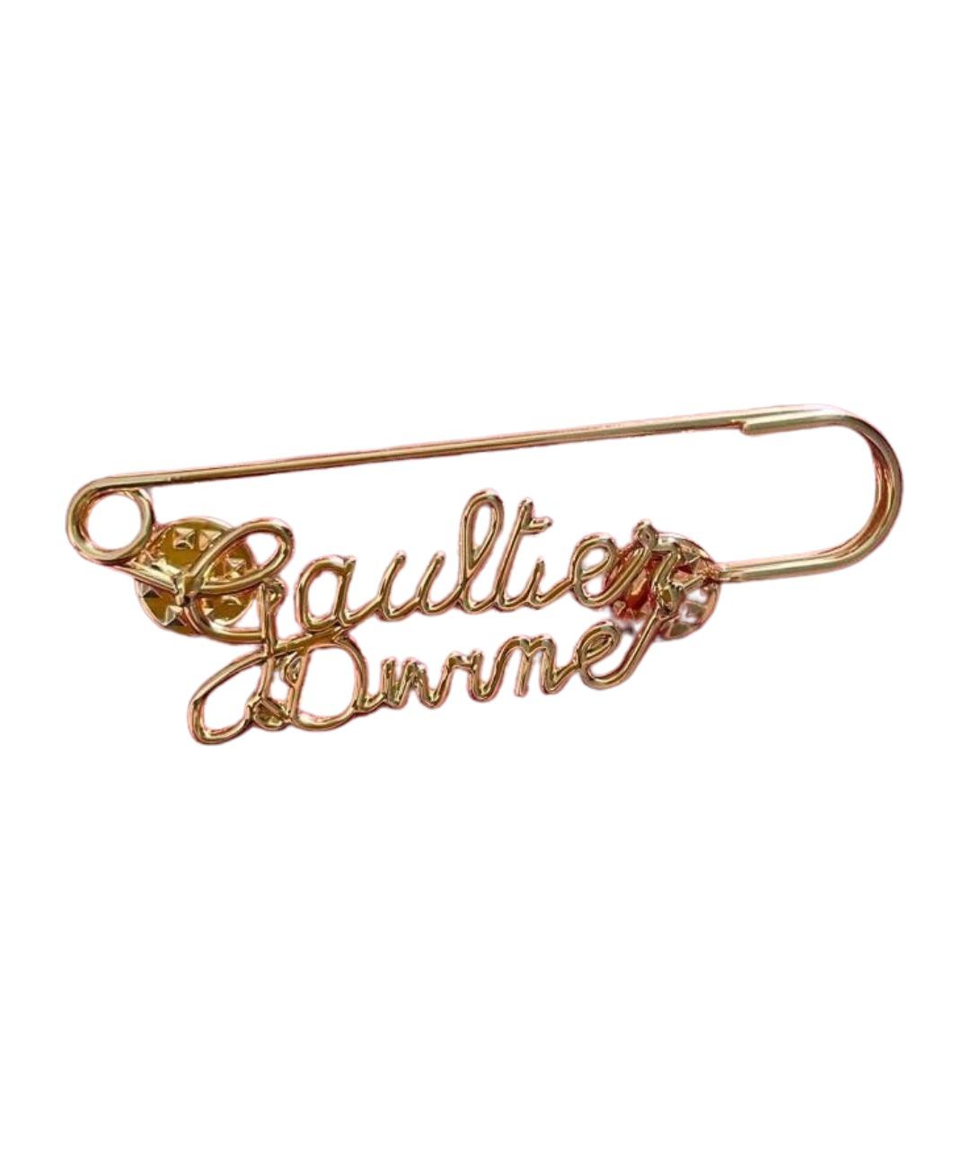 JEAN PAUL GAULTIER Золотая металлическая булавка / брошь, фото 1