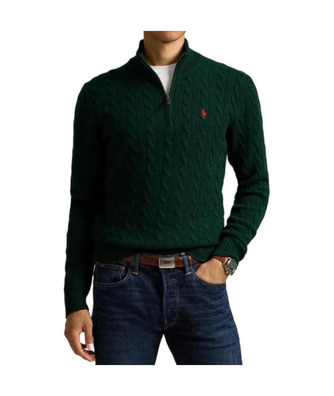 POLO RALPH LAUREN Зеленый джемпер / свитер, фото 3
