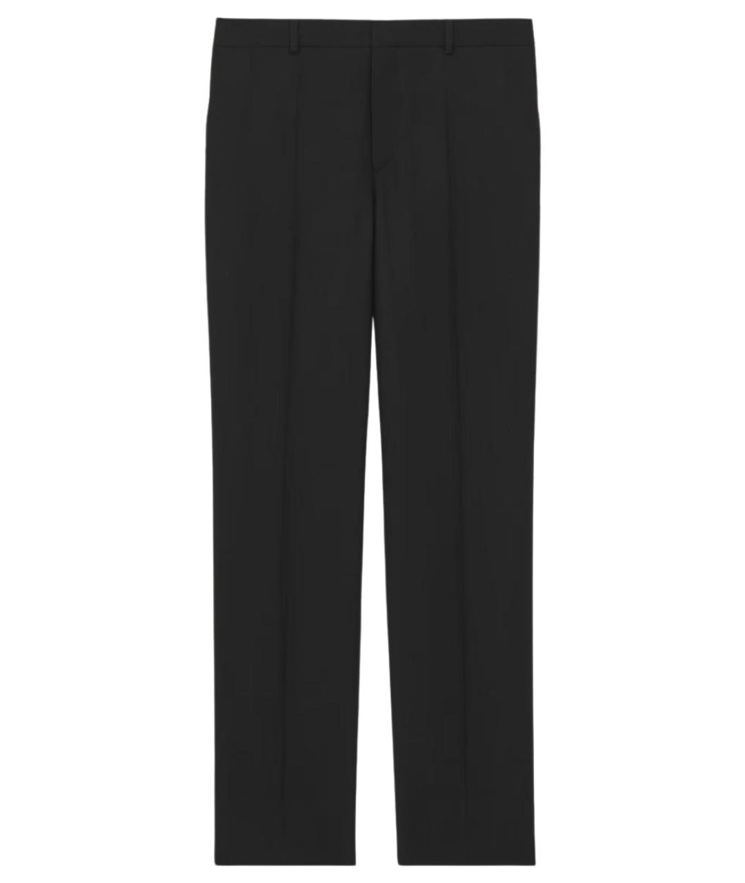 SAINT LAURENT Черные шерстяные классические брюки, фото 1