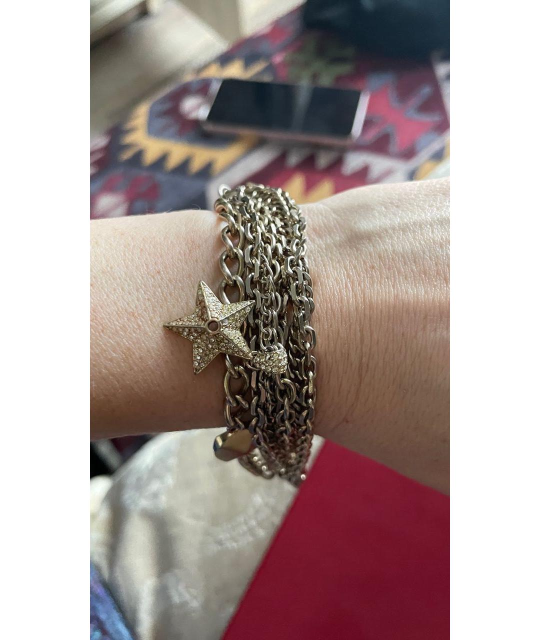 CHRISTIAN DIOR Золотой металлический браслет, фото 4