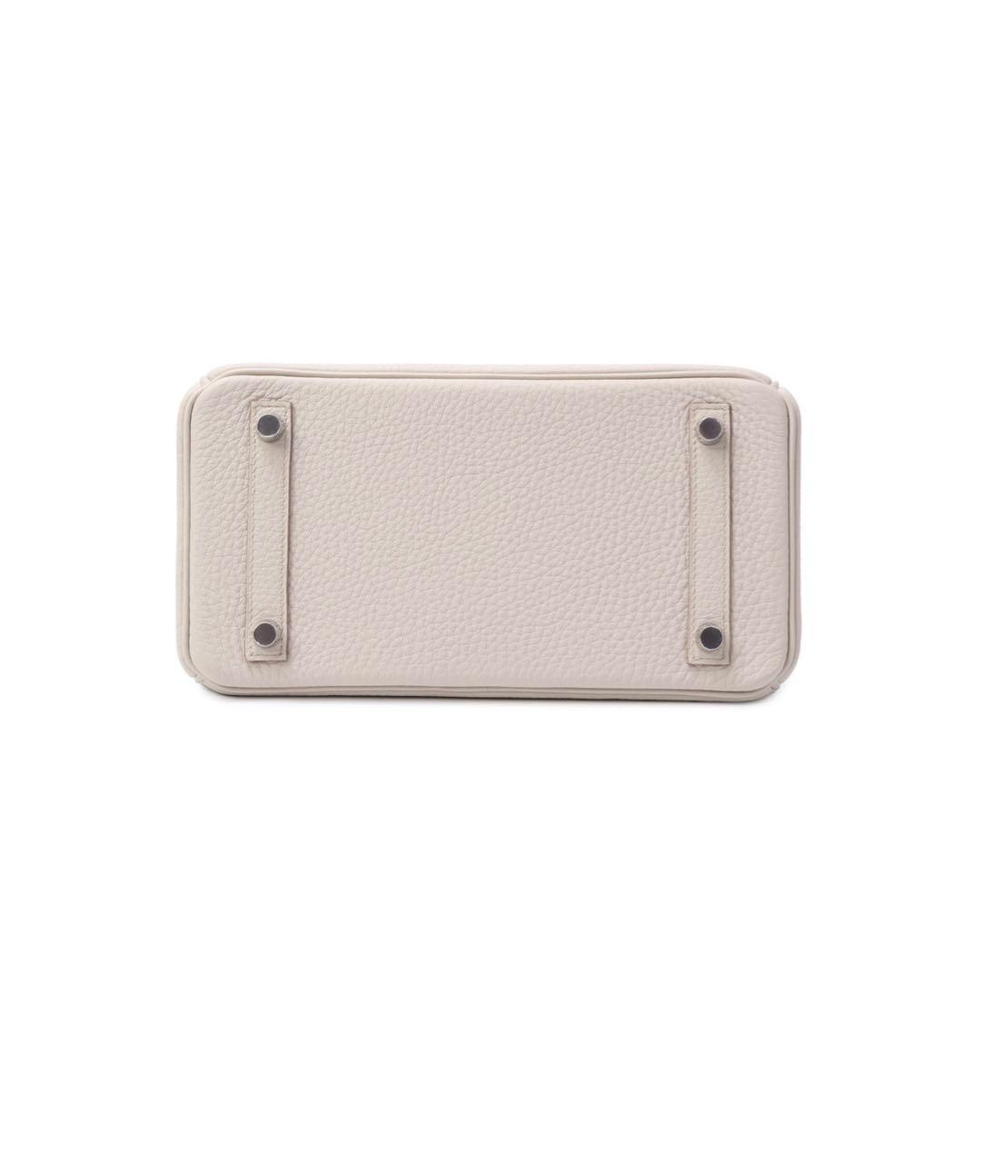 HERMES Бежевая кожаная сумка с короткими ручками, фото 4