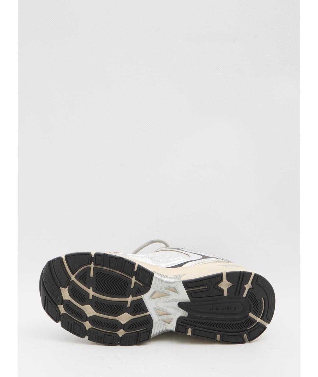 GOLDEN GOOSE DELUXE BRAND Серебряные кожаные кроссовки, фото 4