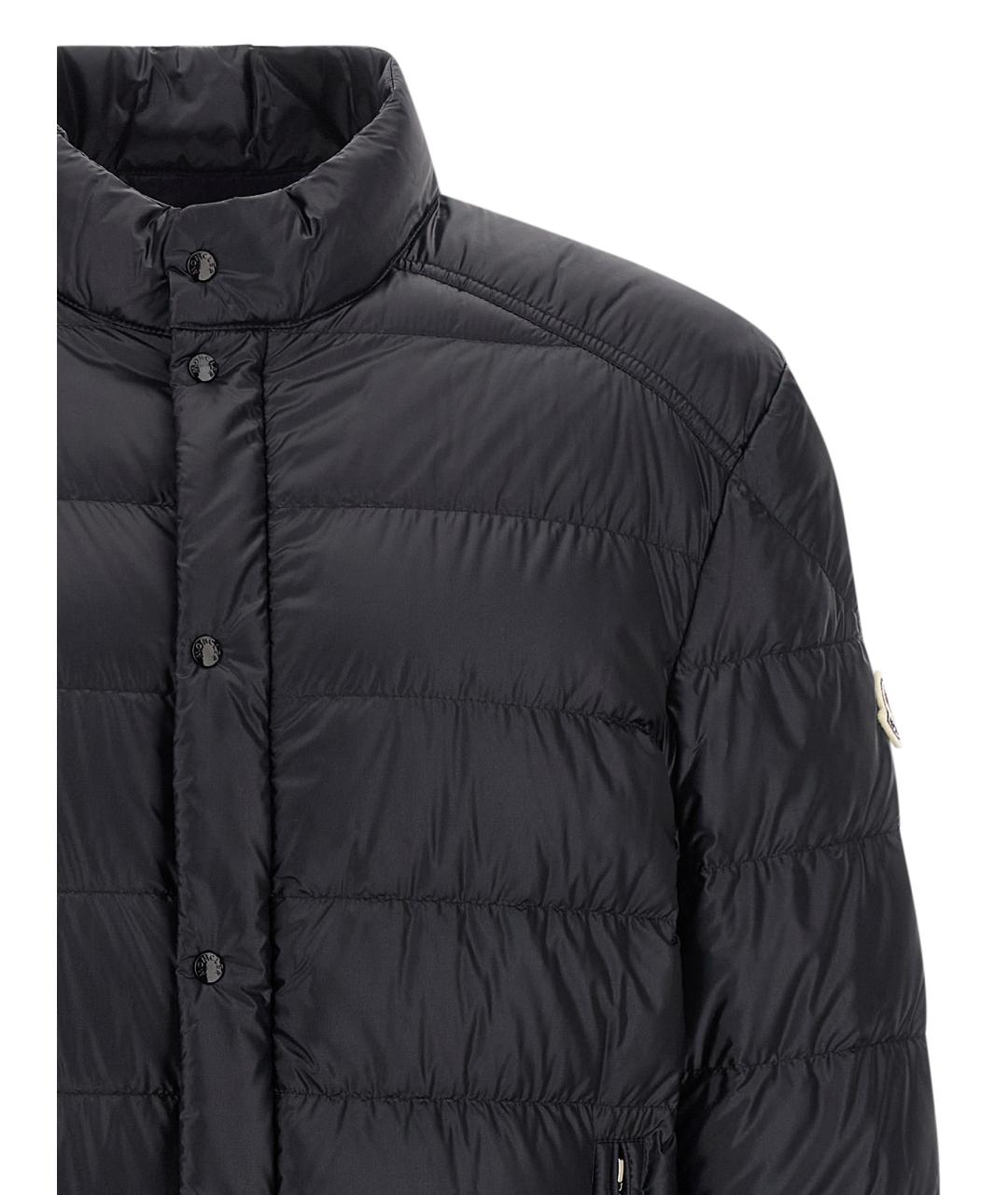 MONCLER Темно-синий полиамидовый пуховик, фото 3