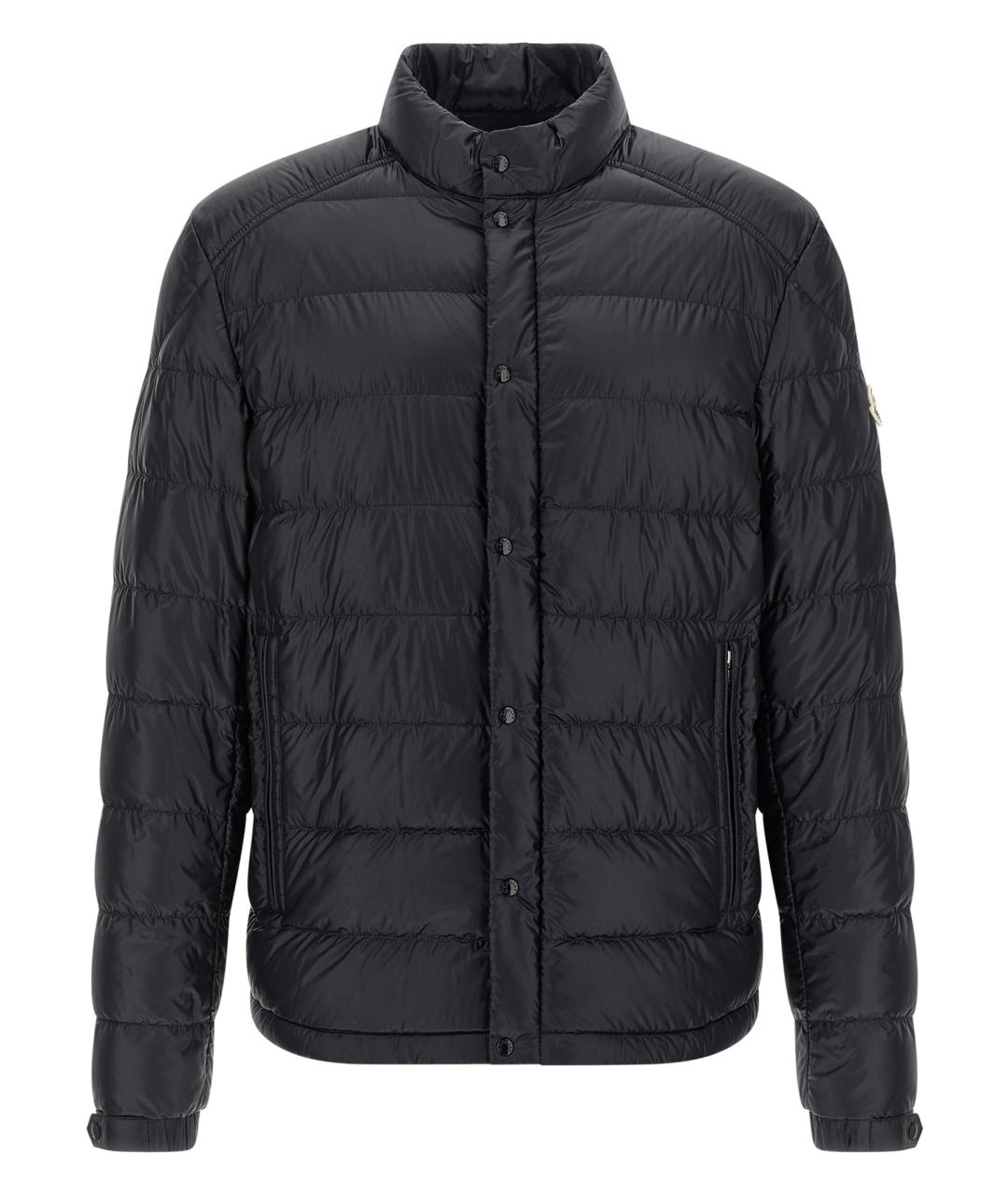 MONCLER Темно-синий полиамидовый пуховик, фото 1