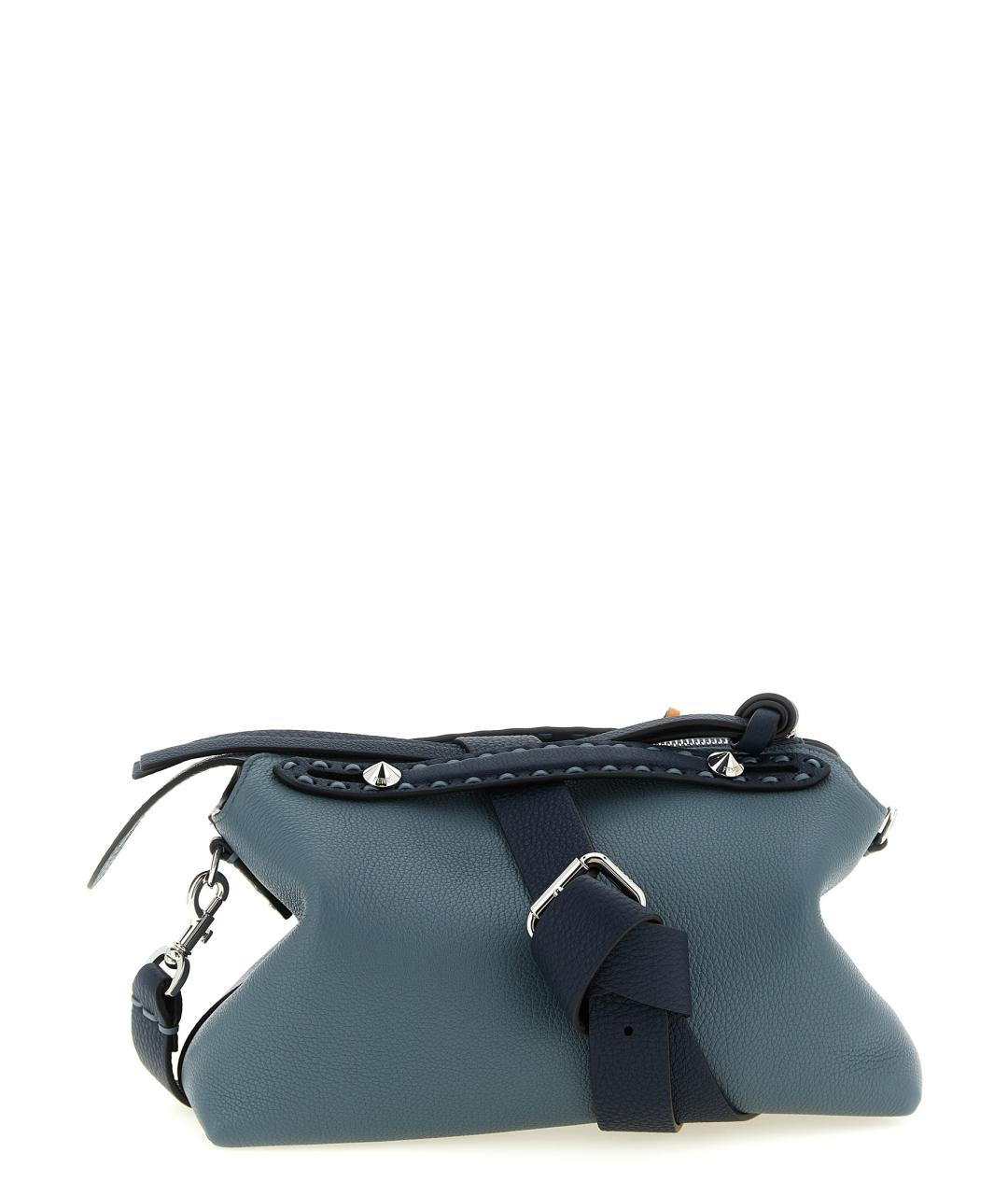 FENDI Голубая кожаная сумка тоут, фото 2