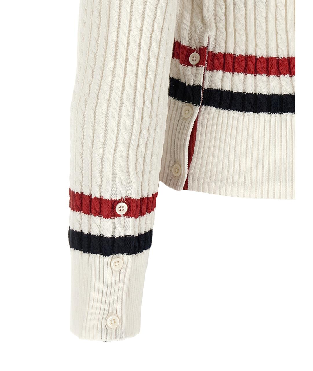 THOM BROWNE Белый хлопковый джемпер / свитер, фото 4