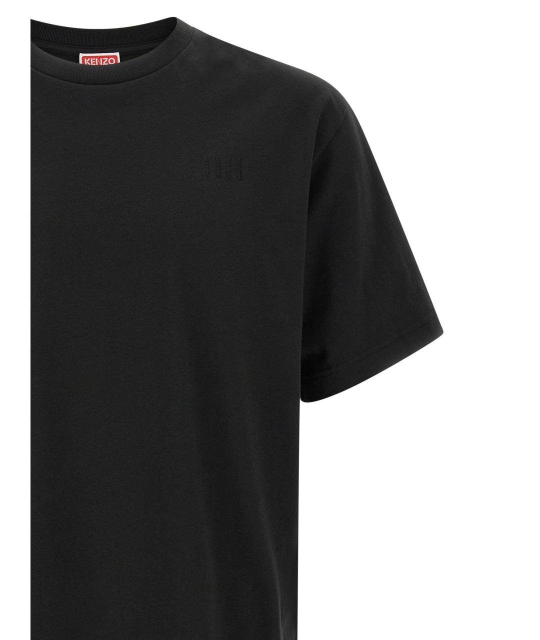 KENZO Черная хлопковая футболка, фото 3