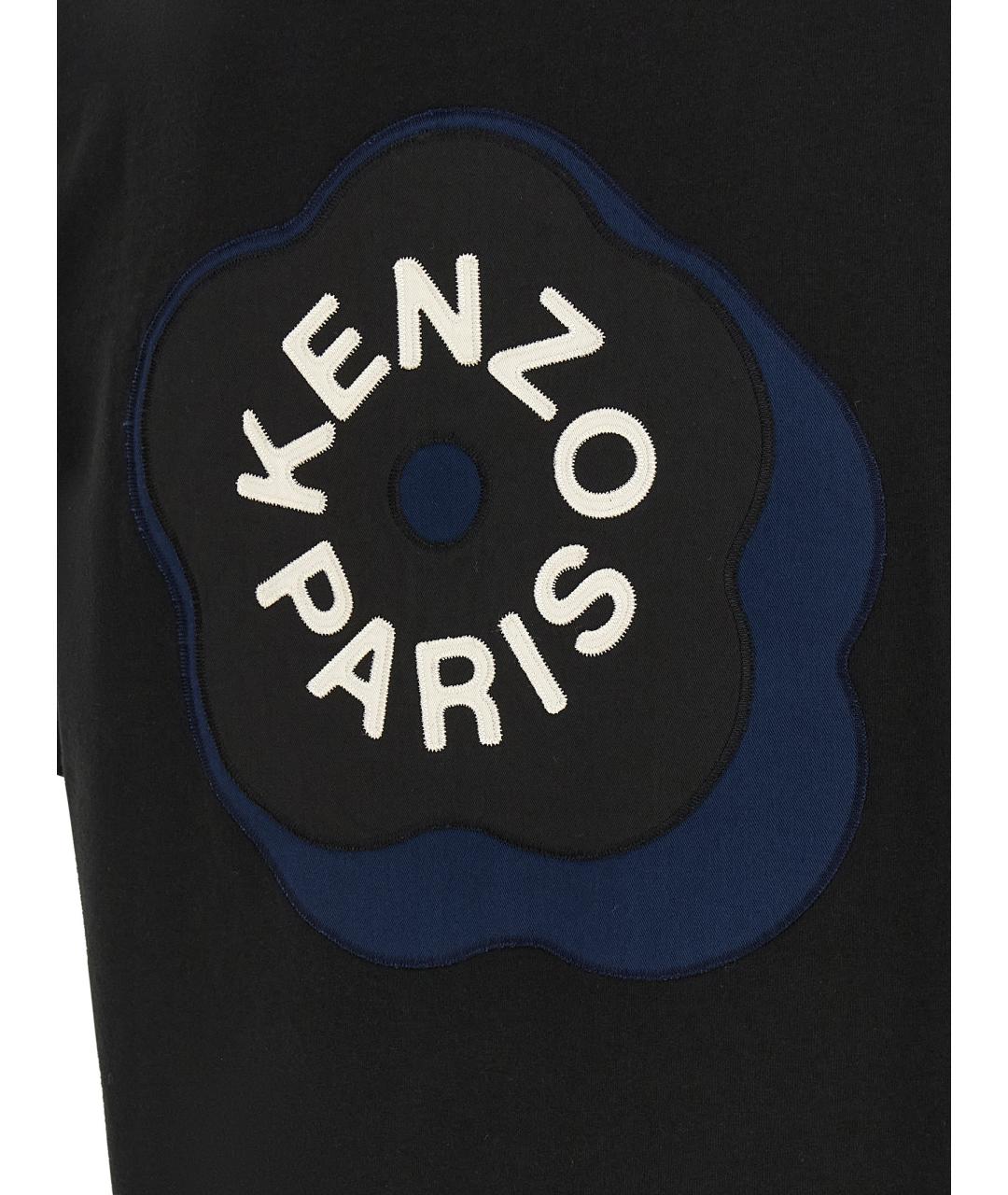 KENZO Черная хлопковая футболка, фото 4