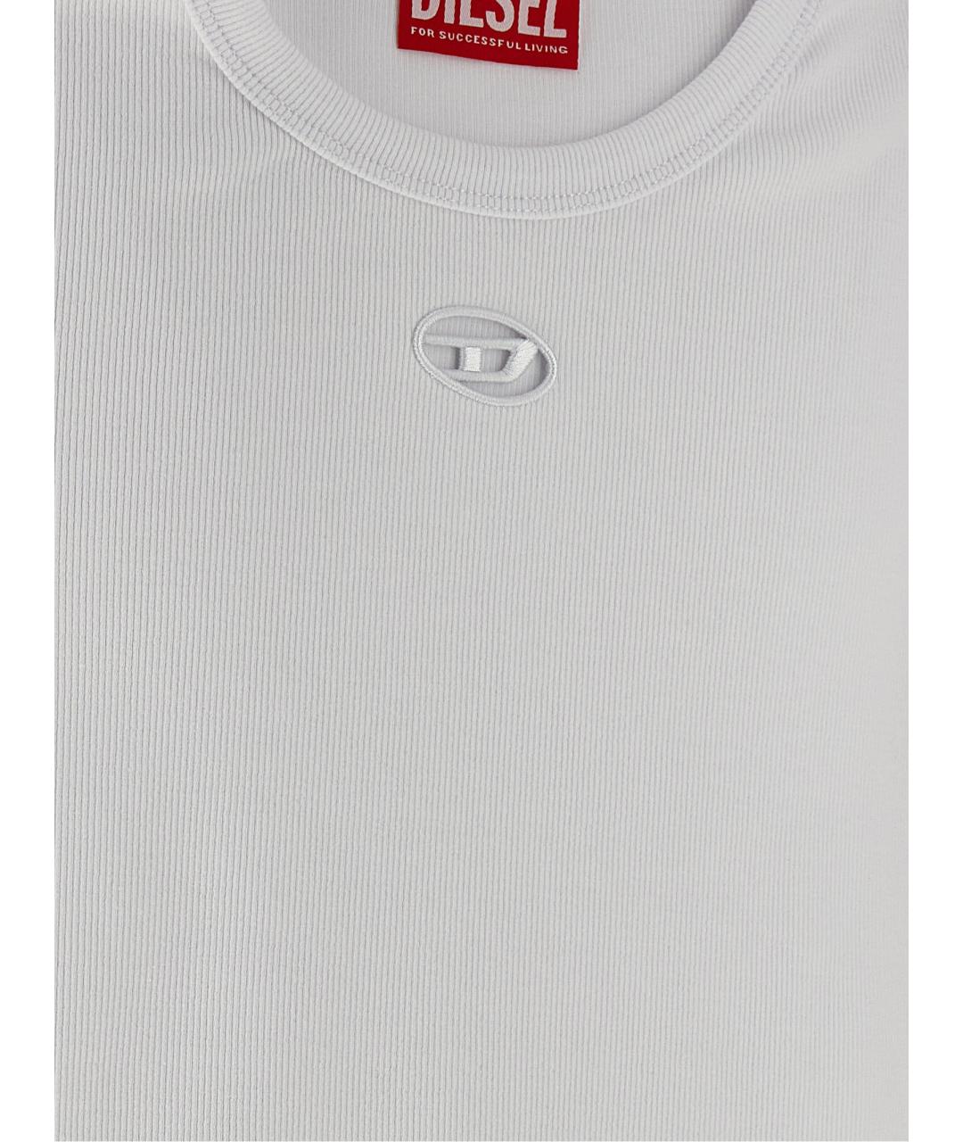 DIESEL Белая хлопковая футболка, фото 4