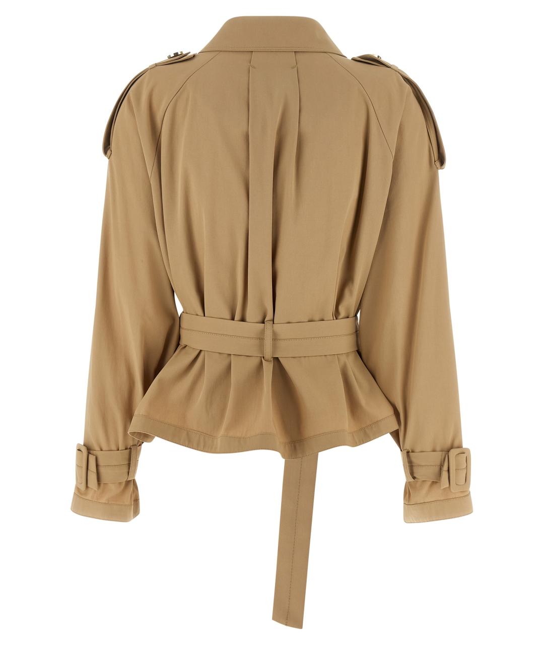 PINKO Бежевый хлопковый тренч/плащ, фото 2