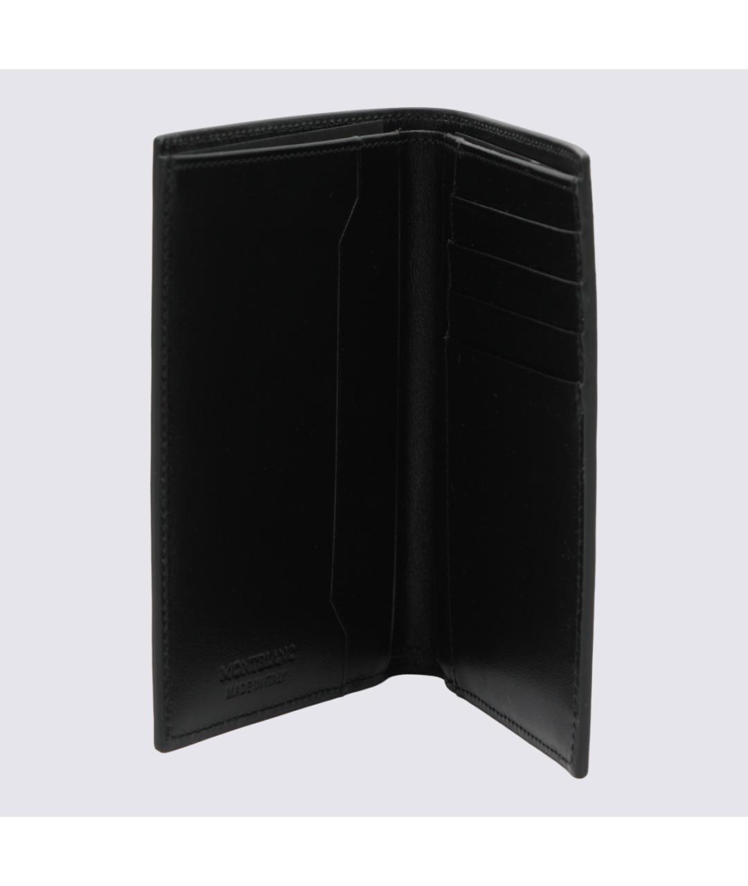 MONTBLANC Черный кожаный кошелек, фото 2