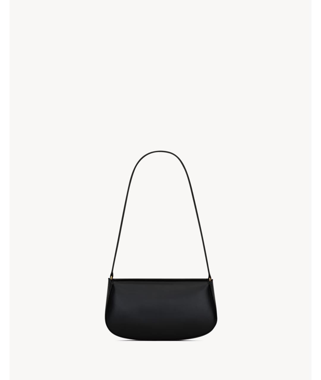 SAINT LAURENT Черная кожаная сумка через плечо, фото 3
