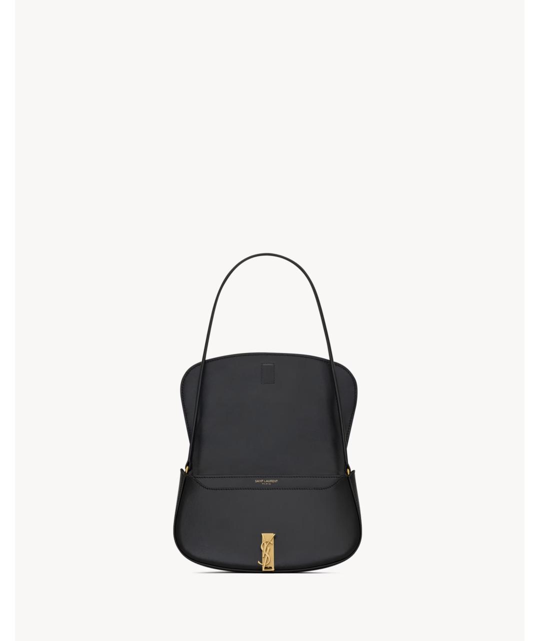 SAINT LAURENT Черная кожаная сумка через плечо, фото 5