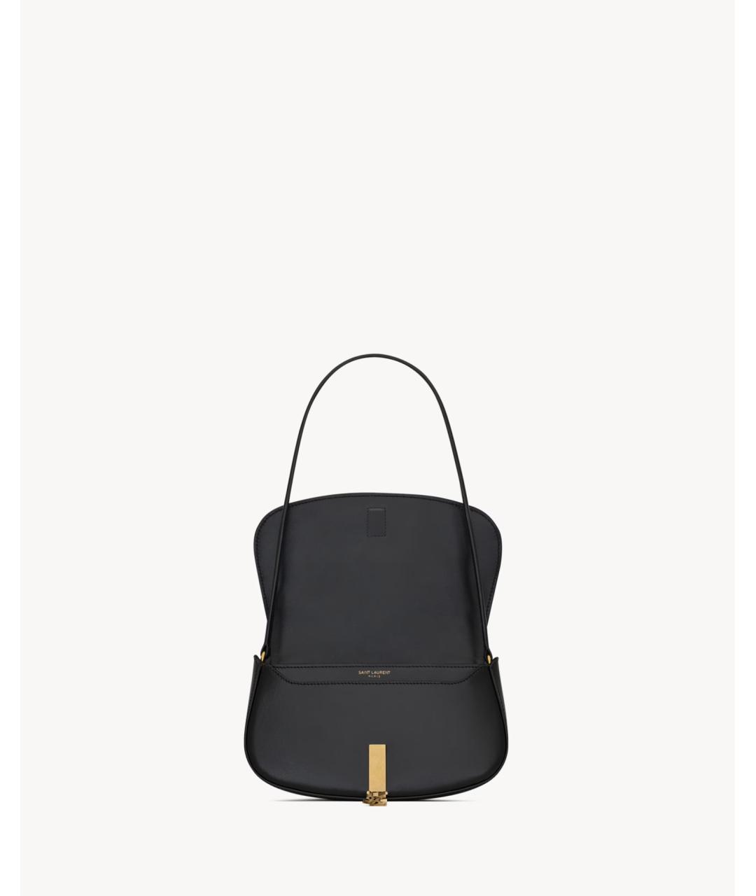 SAINT LAURENT Черная кожаная сумка через плечо, фото 6