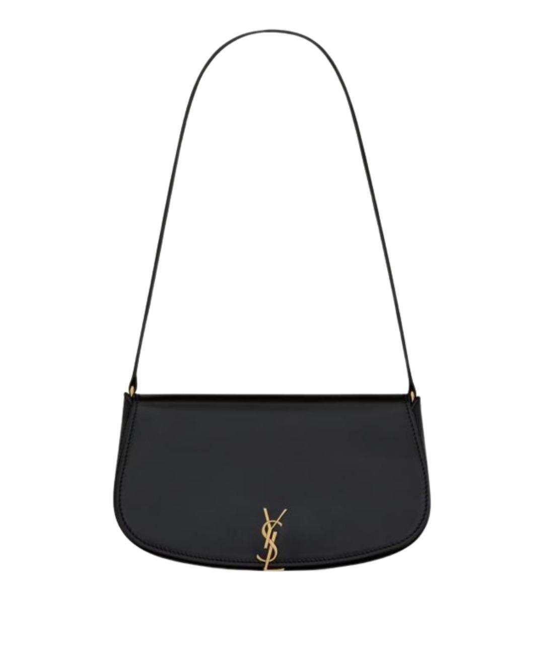 SAINT LAURENT Черная кожаная сумка через плечо, фото 1