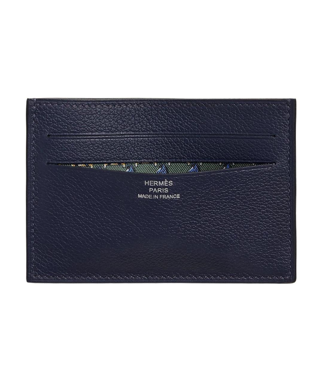 HERMES Темно-синий кардхолдер, фото 1