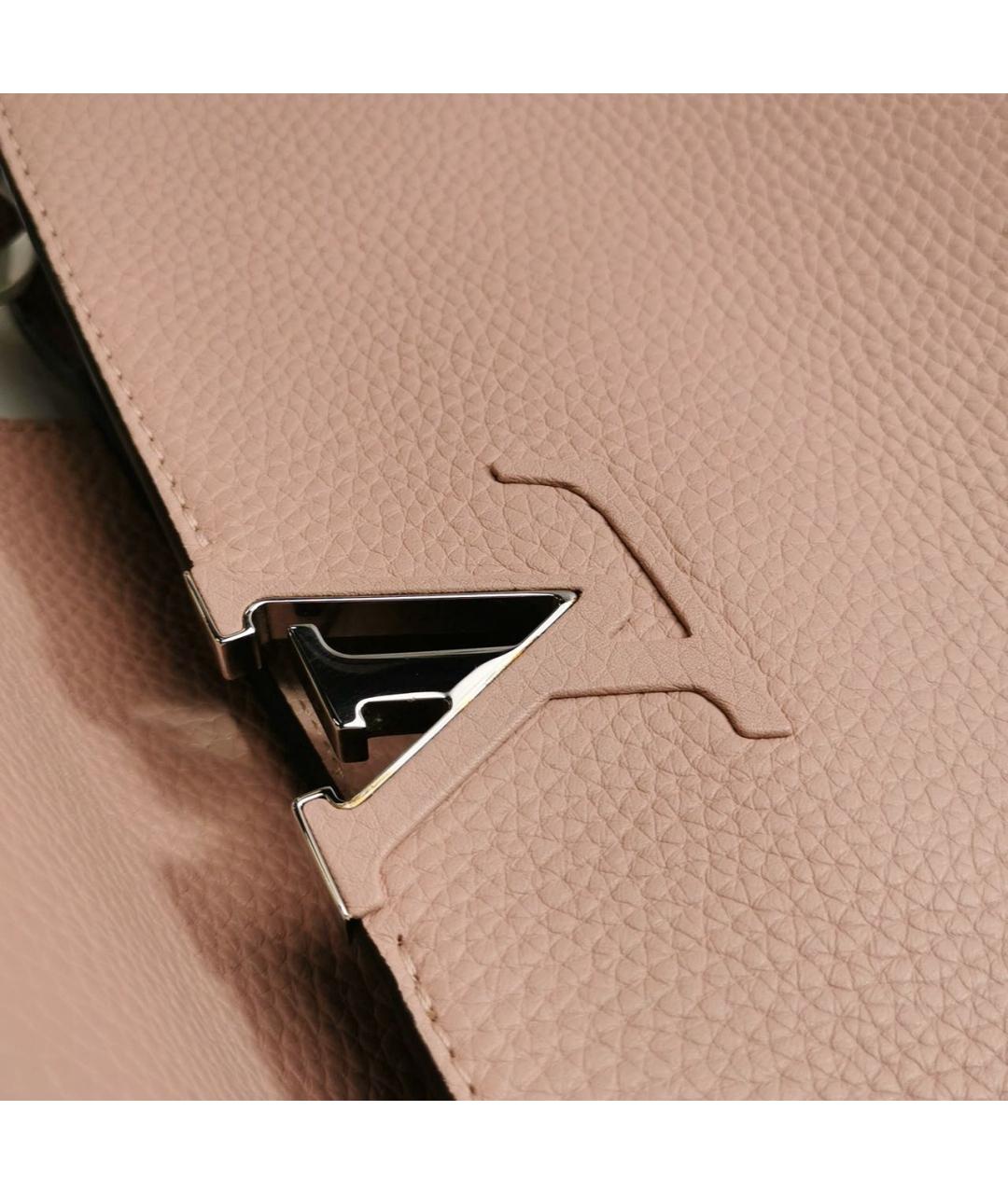 LOUIS VUITTON Розовая кожаная сумка с короткими ручками, фото 7