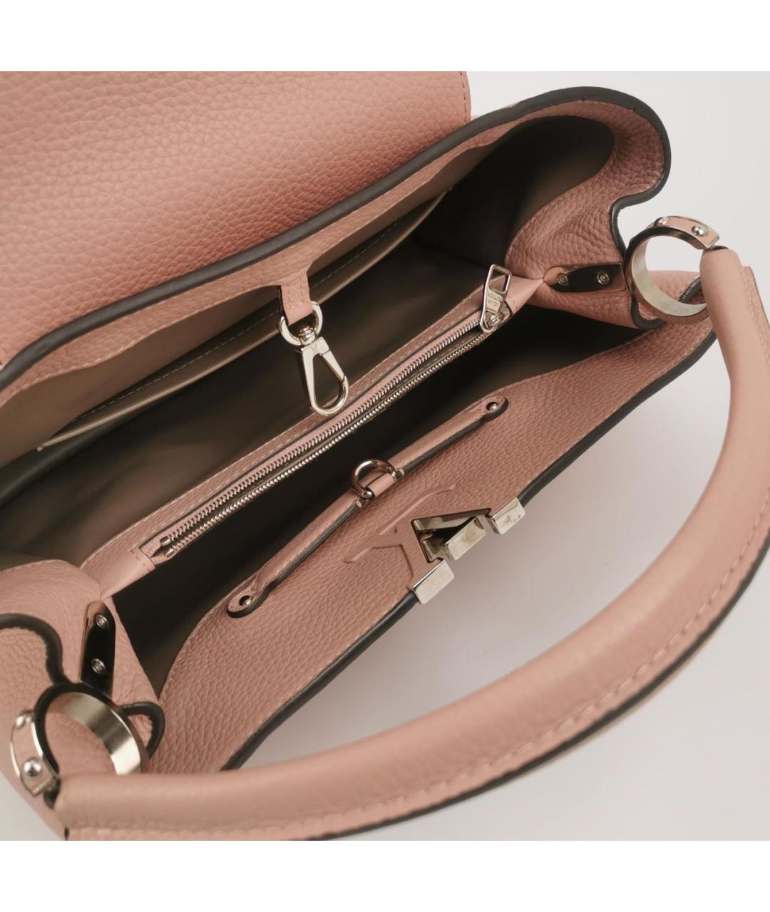 LOUIS VUITTON Розовая кожаная сумка с короткими ручками, фото 6