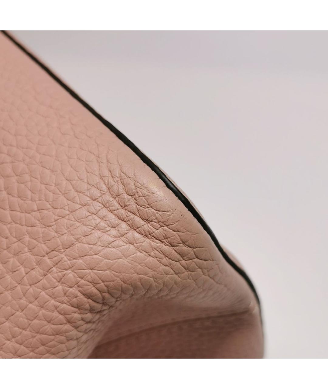 LOUIS VUITTON Розовая кожаная сумка с короткими ручками, фото 8
