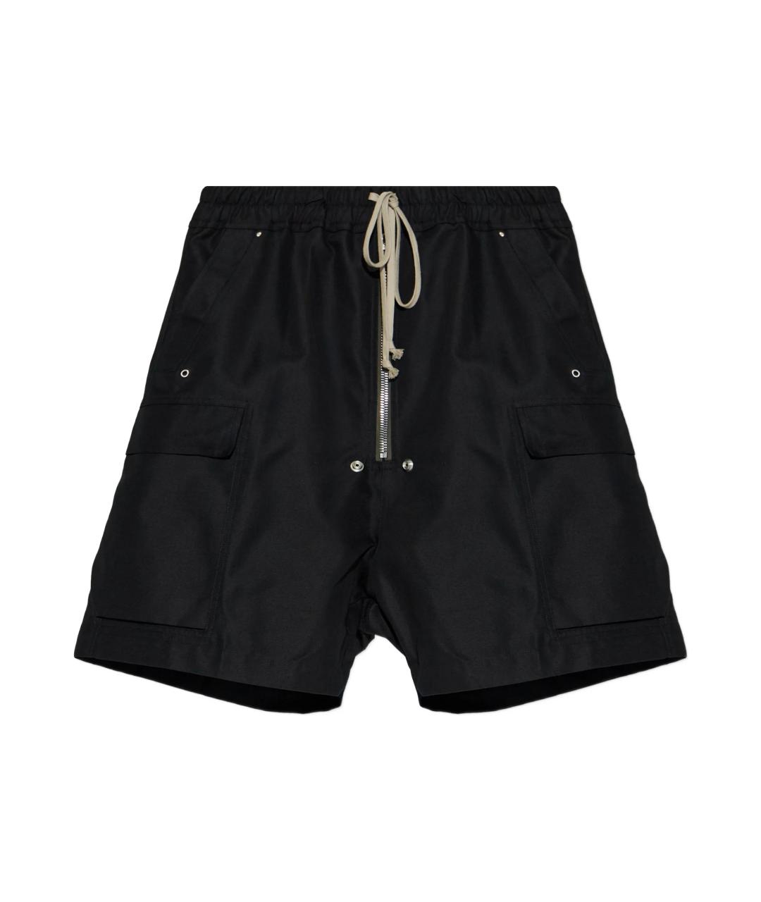 RICK OWENS Черные хлопковые шорты, фото 1