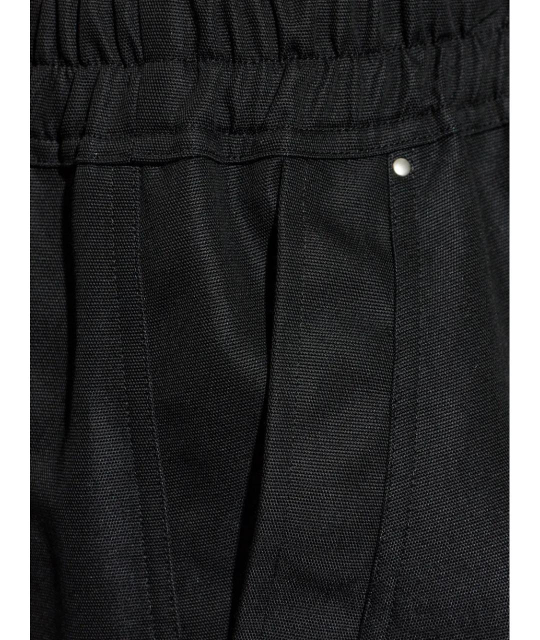 RICK OWENS Черные хлопковые шорты, фото 5