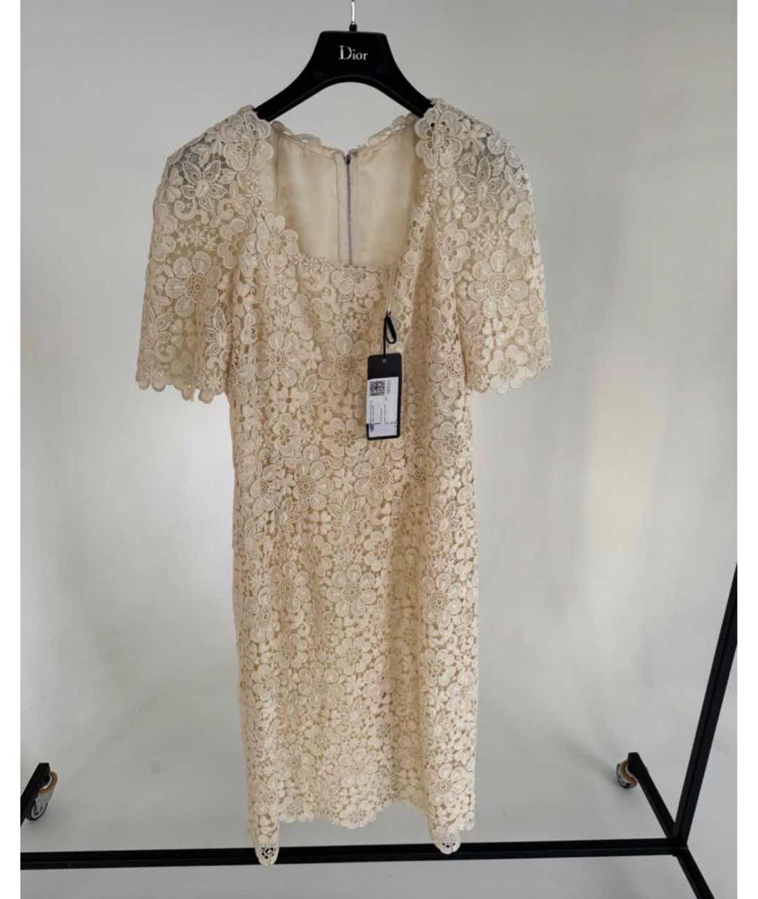 DOLCE&GABBANA Бежевое повседневное платье, фото 4