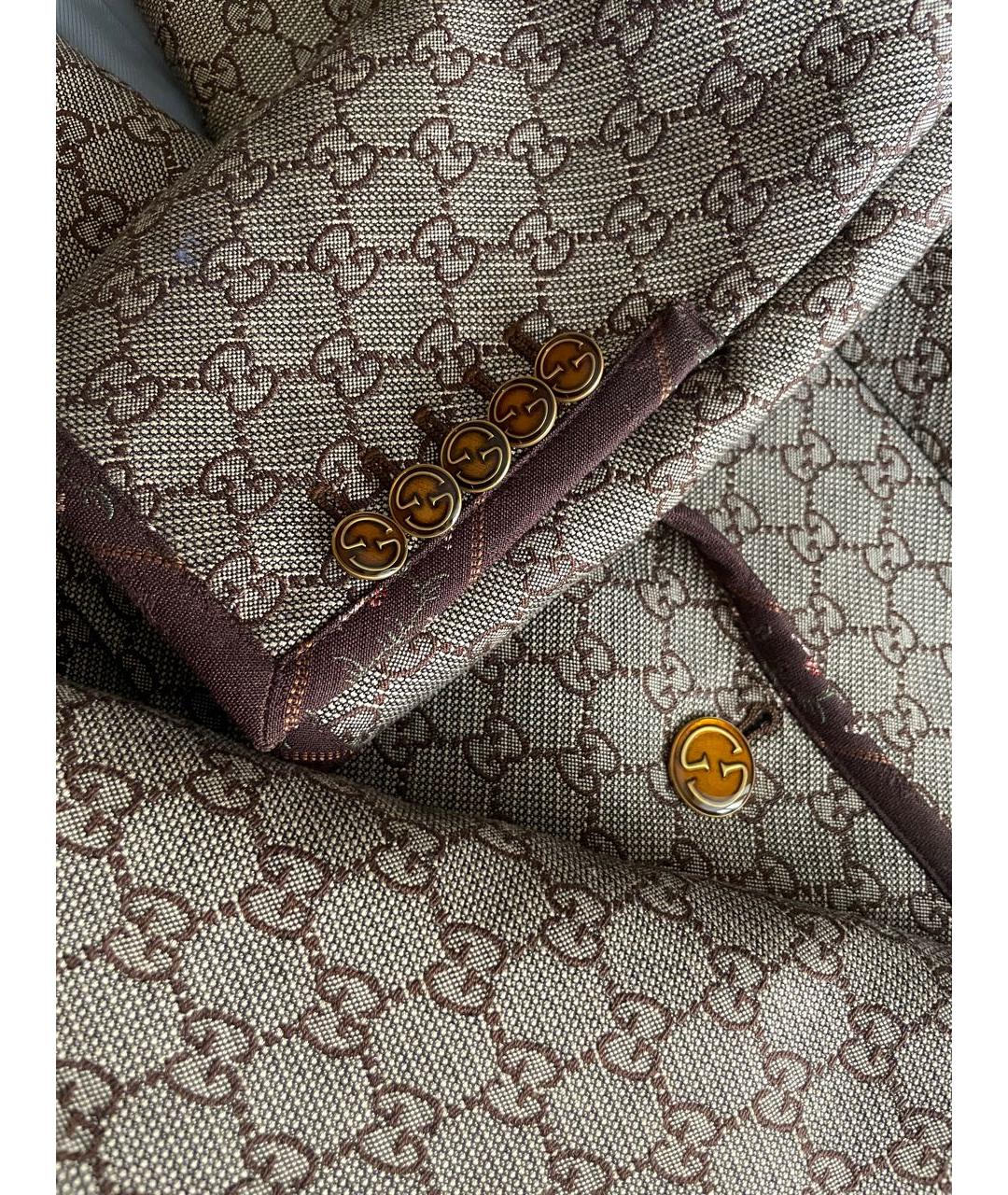GUCCI Коричневый хлопковый жакет/пиджак, фото 4