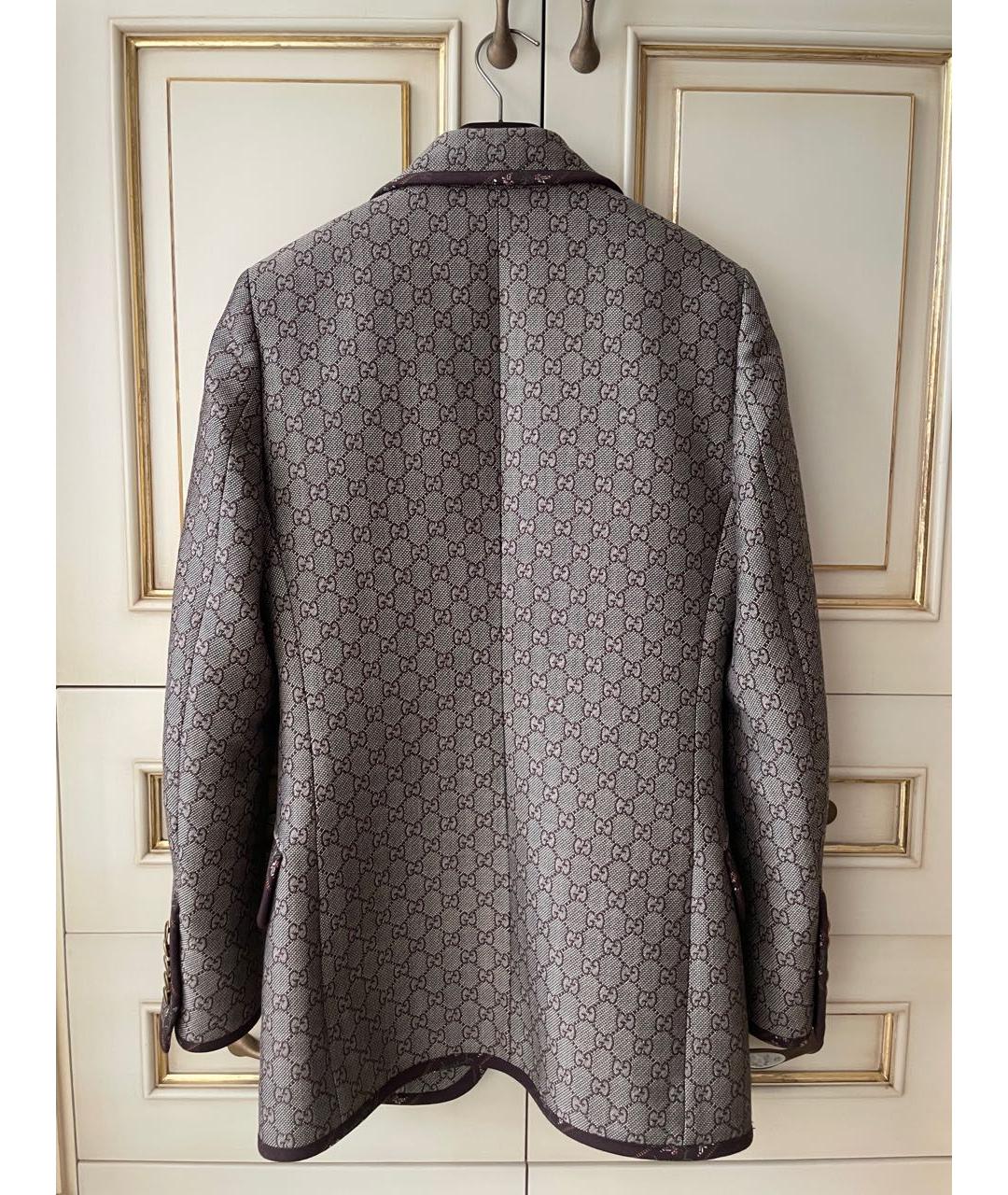 GUCCI Коричневый хлопковый жакет/пиджак, фото 2