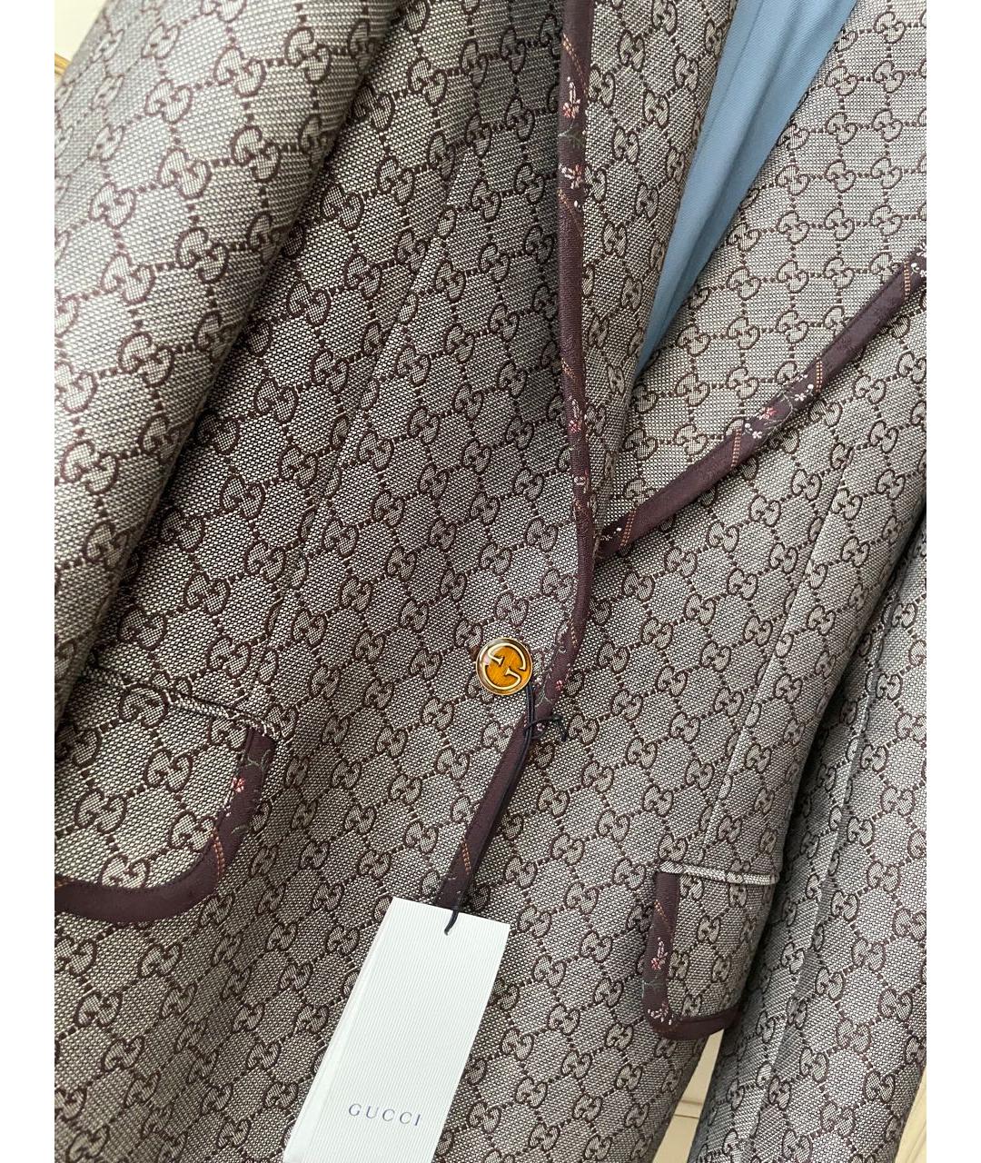 GUCCI Коричневый хлопковый жакет/пиджак, фото 3