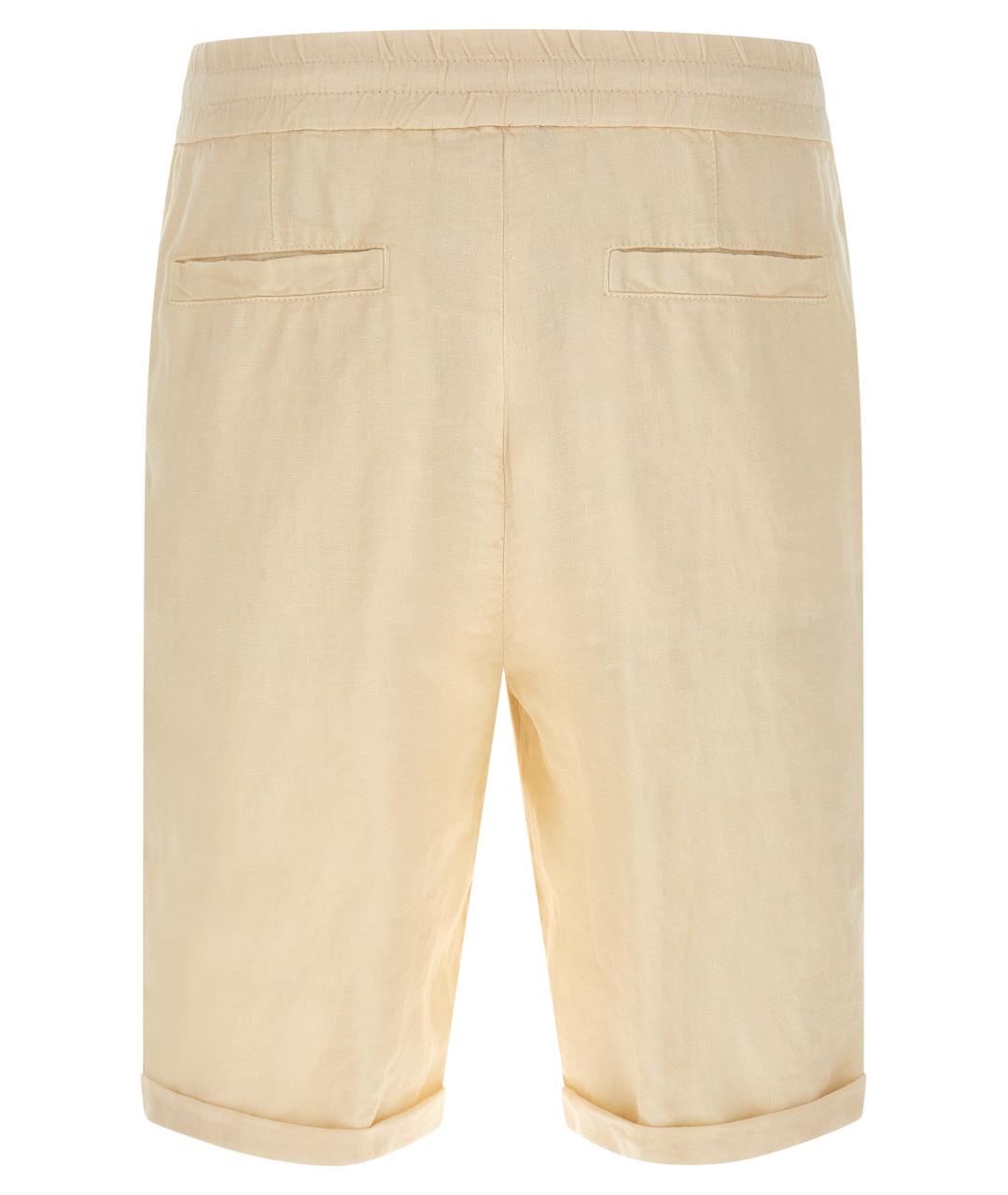 BRUNELLO CUCINELLI Бежевые льняные шорты, фото 2
