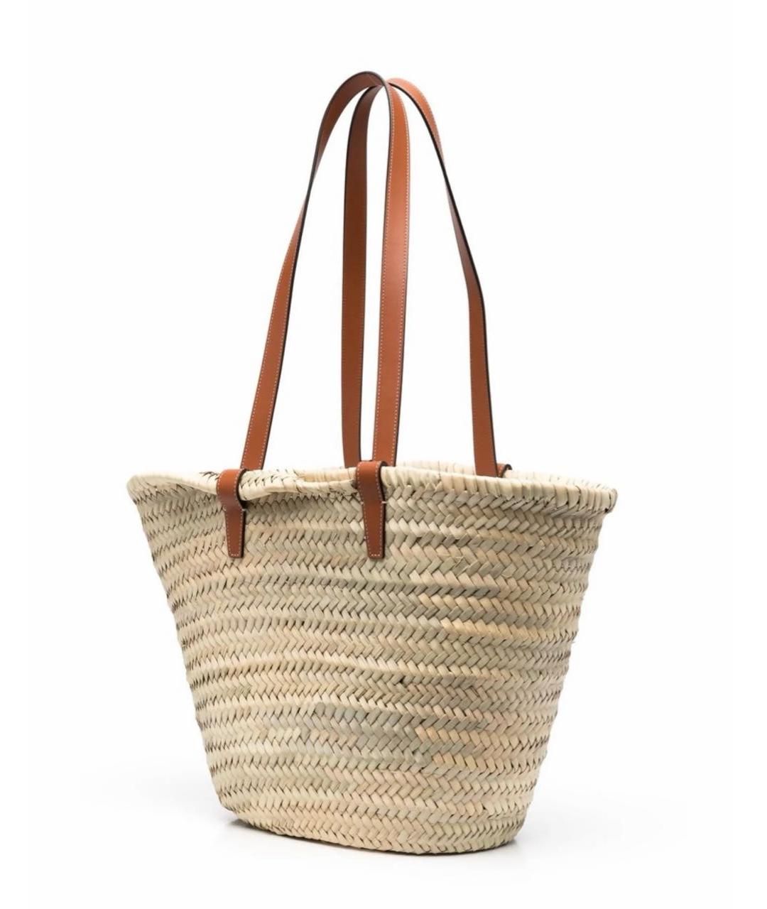 CELINE Бежевая пелетеная пляжная сумка, фото 2