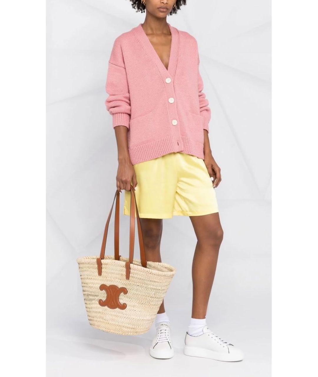 CELINE Бежевая пелетеная пляжная сумка, фото 6