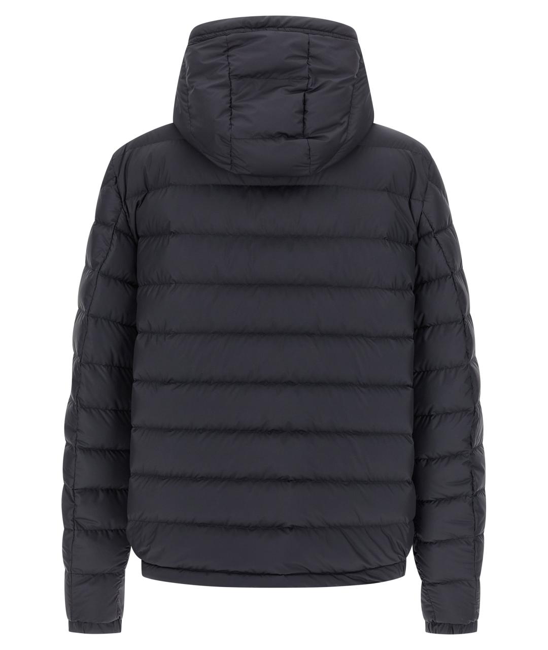 MONCLER Темно-синий полиэстеровый пуховик, фото 2