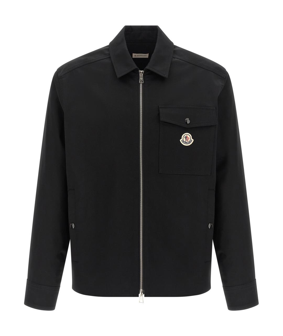 MONCLER Черная хлопковая куртка, фото 1
