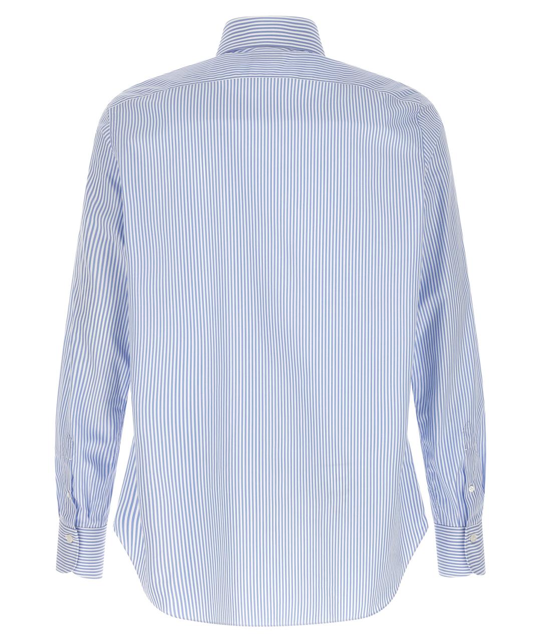 FINAMORE Голубая хлопковая классическая рубашка, фото 2