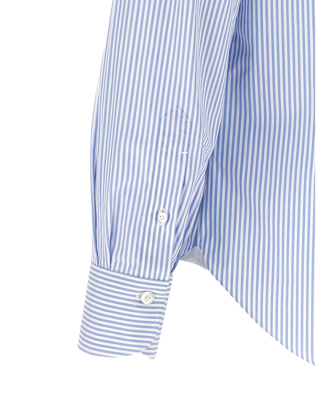 FINAMORE Голубая хлопковая классическая рубашка, фото 4