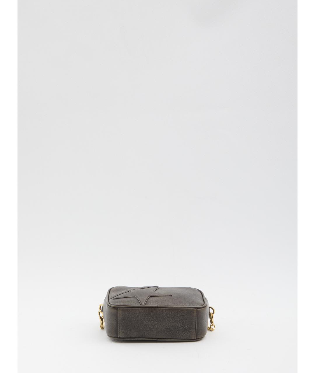 GOLDEN GOOSE DELUXE BRAND Коричневая кожаная сумка через плечо, фото 3