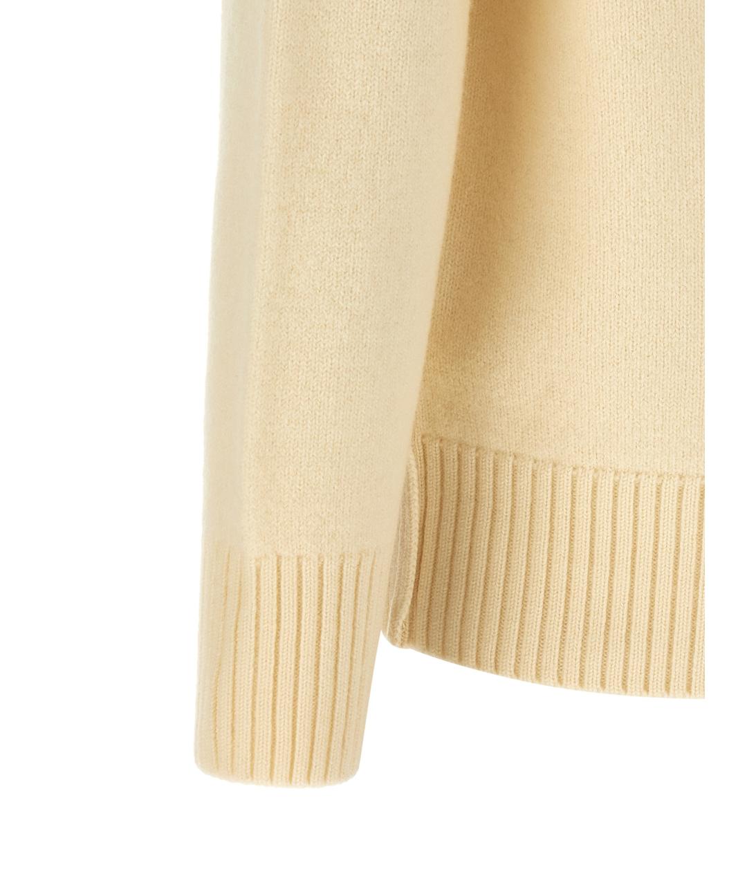 Ami Paris Бежевый шерстяной кардиган, фото 4